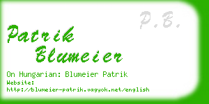 patrik blumeier business card